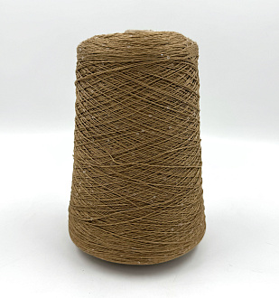 Пряжа Cotton Paillettes, D&C Yarns, хлопок, цвет карамельный